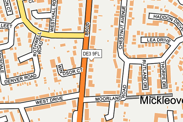 DE3 9FL map - OS OpenMap – Local (Ordnance Survey)