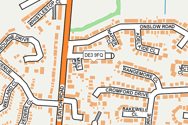 DE3 9FQ map - OS OpenMap – Local (Ordnance Survey)