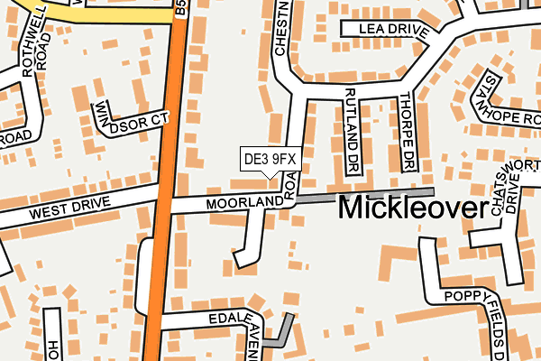 DE3 9FX map - OS OpenMap – Local (Ordnance Survey)