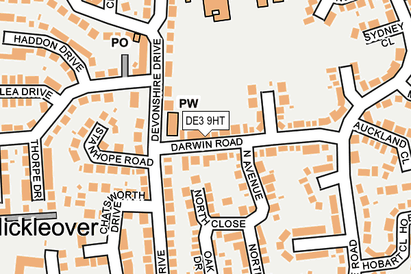 DE3 9HT map - OS OpenMap – Local (Ordnance Survey)