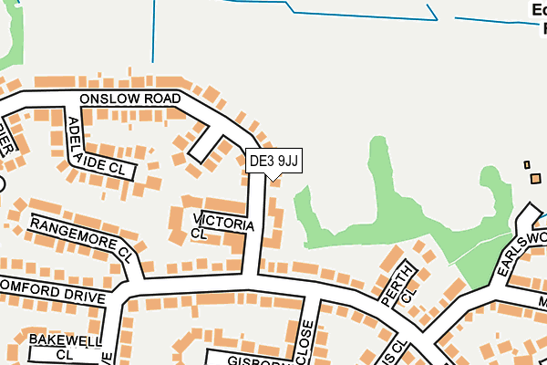 DE3 9JJ map - OS OpenMap – Local (Ordnance Survey)