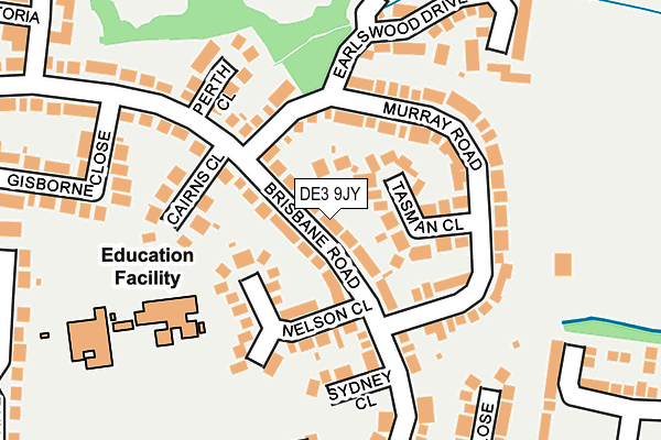 DE3 9JY map - OS OpenMap – Local (Ordnance Survey)
