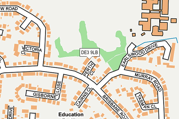 DE3 9LB map - OS OpenMap – Local (Ordnance Survey)
