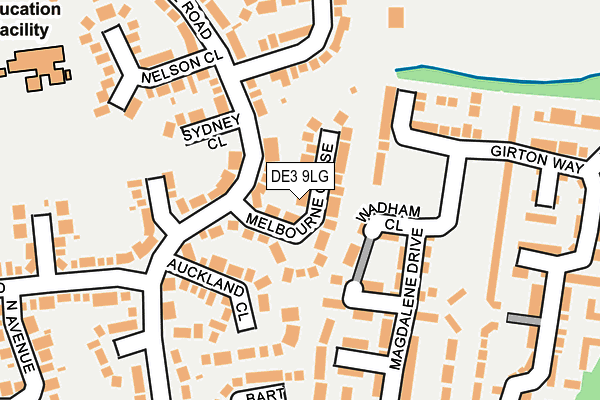 DE3 9LG map - OS OpenMap – Local (Ordnance Survey)
