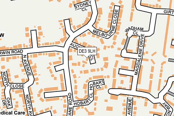 DE3 9LH map - OS OpenMap – Local (Ordnance Survey)