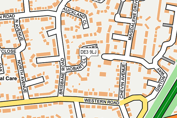 DE3 9LJ map - OS OpenMap – Local (Ordnance Survey)