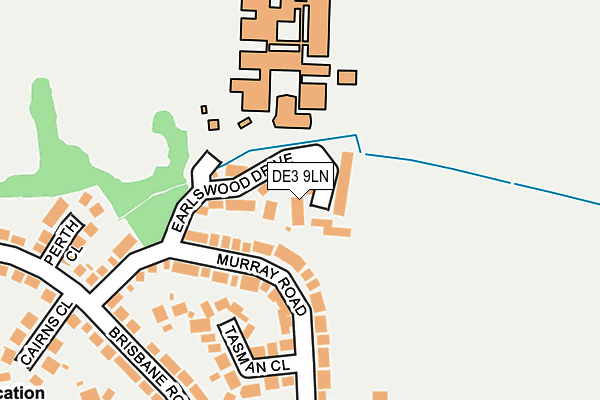 DE3 9LN map - OS OpenMap – Local (Ordnance Survey)