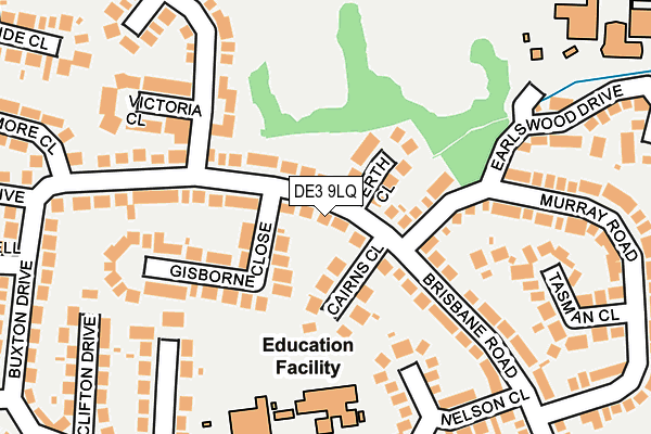 DE3 9LQ map - OS OpenMap – Local (Ordnance Survey)