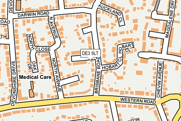 DE3 9LT map - OS OpenMap – Local (Ordnance Survey)