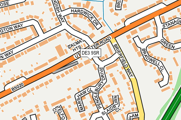 DE3 9SR map - OS OpenMap – Local (Ordnance Survey)