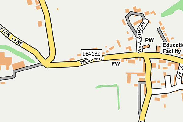 DE4 2BZ map - OS OpenMap – Local (Ordnance Survey)