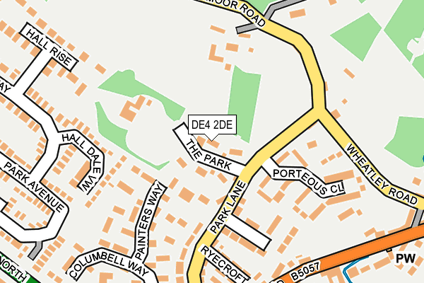 DE4 2DE map - OS OpenMap – Local (Ordnance Survey)