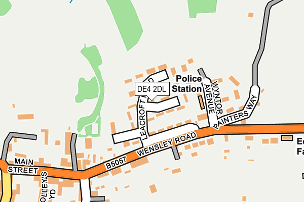 DE4 2DL map - OS OpenMap – Local (Ordnance Survey)