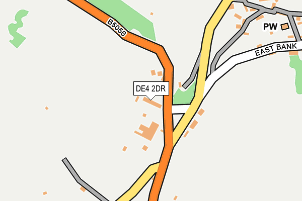 DE4 2DR map - OS OpenMap – Local (Ordnance Survey)