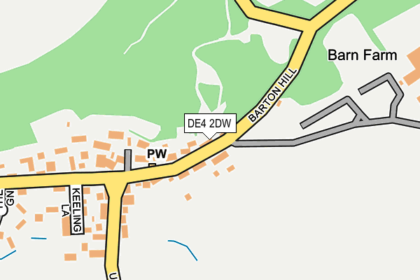 DE4 2DW map - OS OpenMap – Local (Ordnance Survey)