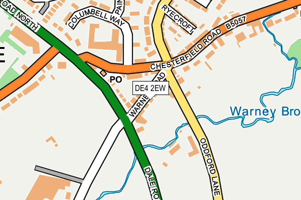 DE4 2EW map - OS OpenMap – Local (Ordnance Survey)
