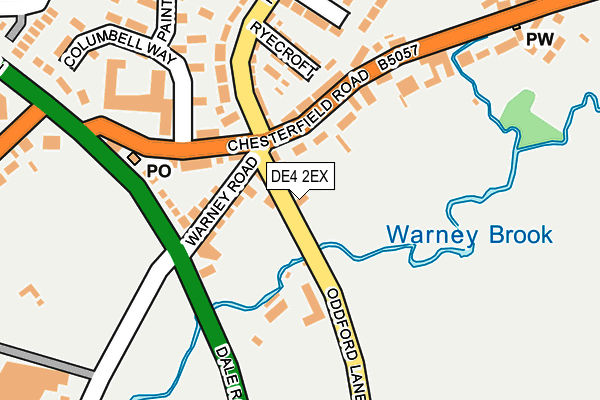 DE4 2EX map - OS OpenMap – Local (Ordnance Survey)