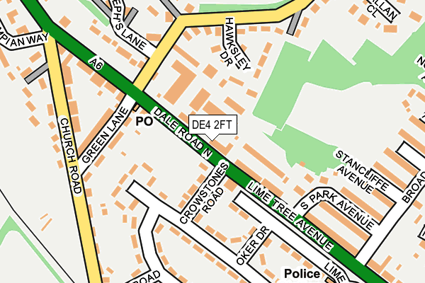 DE4 2FT map - OS OpenMap – Local (Ordnance Survey)