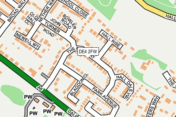 DE4 2FW map - OS OpenMap – Local (Ordnance Survey)
