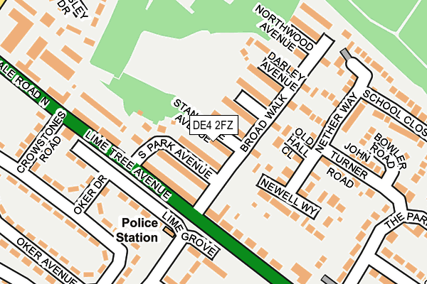 DE4 2FZ map - OS OpenMap – Local (Ordnance Survey)