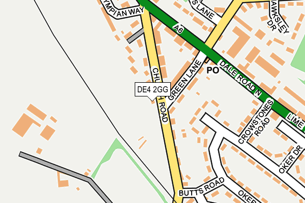 DE4 2GG map - OS OpenMap – Local (Ordnance Survey)