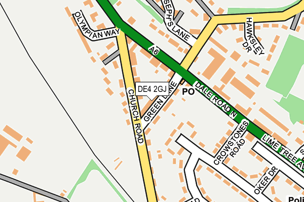 DE4 2GJ map - OS OpenMap – Local (Ordnance Survey)