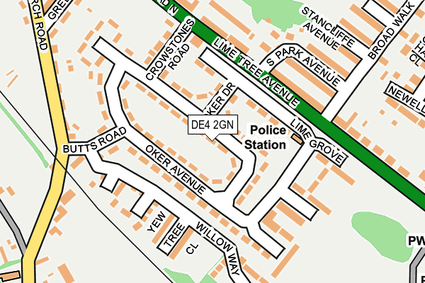 DE4 2GN map - OS OpenMap – Local (Ordnance Survey)