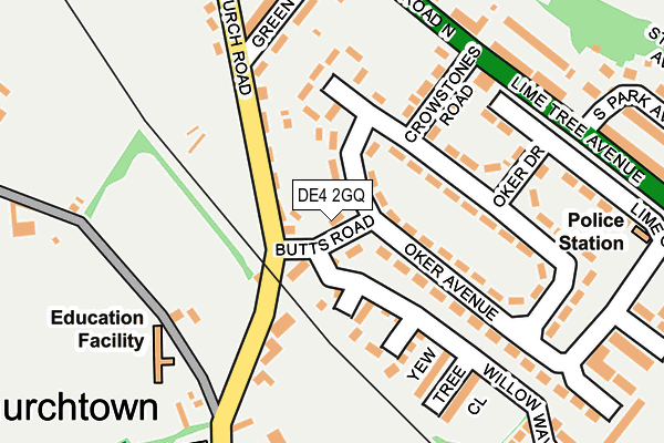 DE4 2GQ map - OS OpenMap – Local (Ordnance Survey)