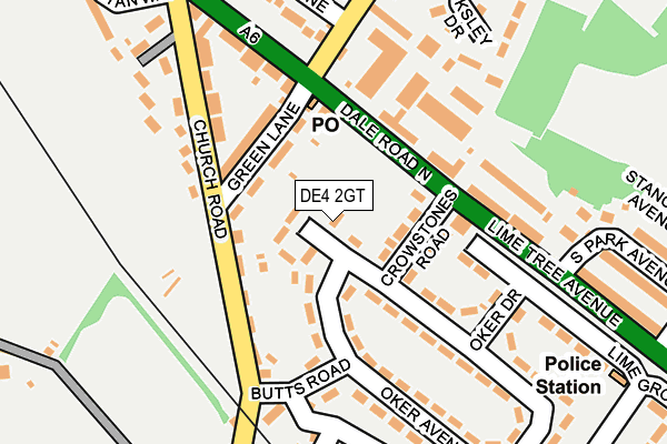DE4 2GT map - OS OpenMap – Local (Ordnance Survey)