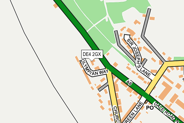 DE4 2GX map - OS OpenMap – Local (Ordnance Survey)