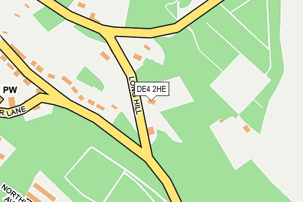 DE4 2HE map - OS OpenMap – Local (Ordnance Survey)