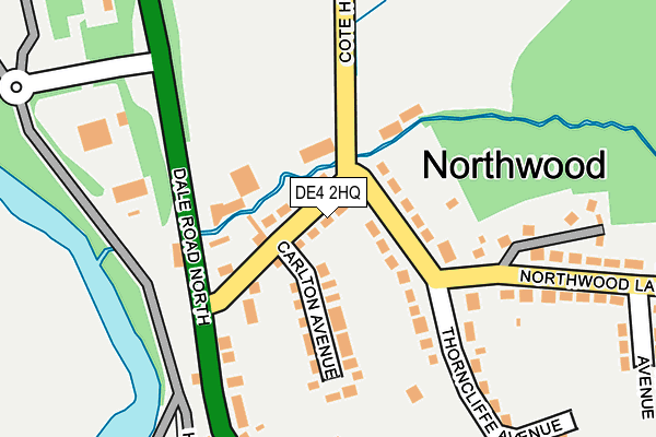 DE4 2HQ map - OS OpenMap – Local (Ordnance Survey)