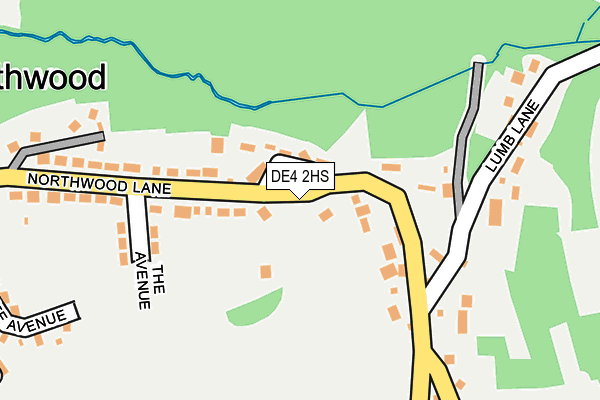DE4 2HS map - OS OpenMap – Local (Ordnance Survey)