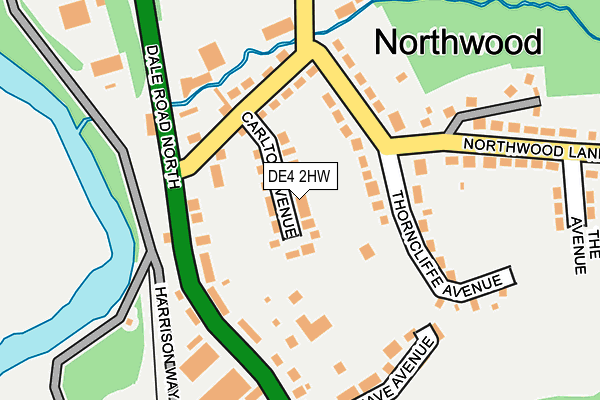 DE4 2HW map - OS OpenMap – Local (Ordnance Survey)