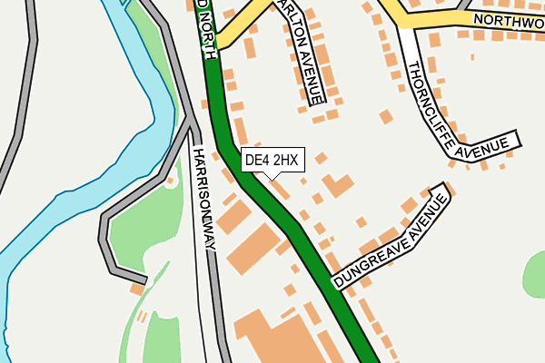DE4 2HX map - OS OpenMap – Local (Ordnance Survey)