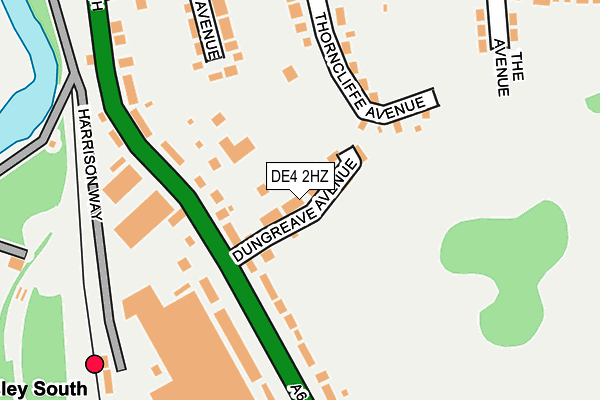 DE4 2HZ map - OS OpenMap – Local (Ordnance Survey)