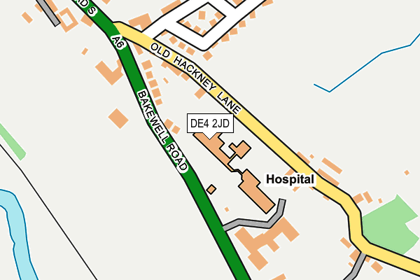 DE4 2JD map - OS OpenMap – Local (Ordnance Survey)
