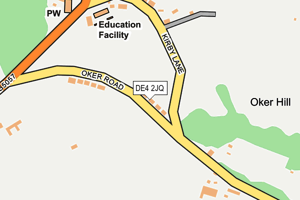 DE4 2JQ map - OS OpenMap – Local (Ordnance Survey)