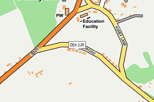 DE4 2JR map - OS OpenMap – Local (Ordnance Survey)