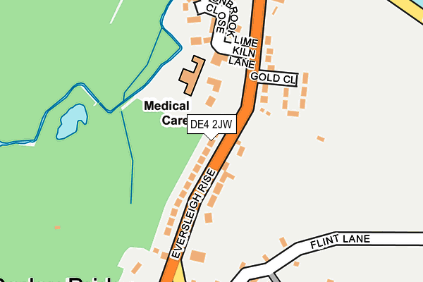 DE4 2JW map - OS OpenMap – Local (Ordnance Survey)