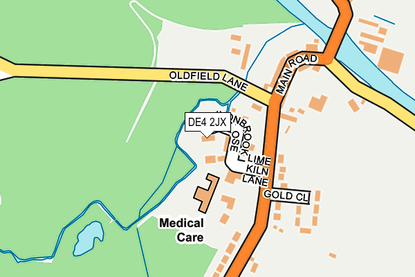 DE4 2JX map - OS OpenMap – Local (Ordnance Survey)
