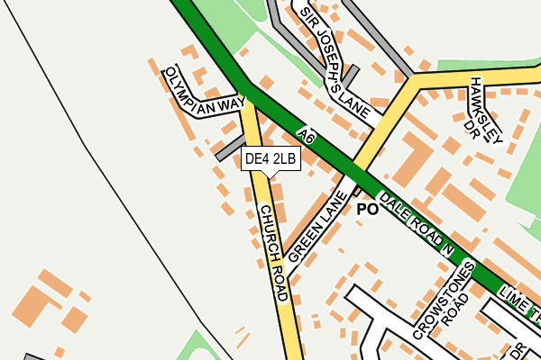 DE4 2LB map - OS OpenMap – Local (Ordnance Survey)