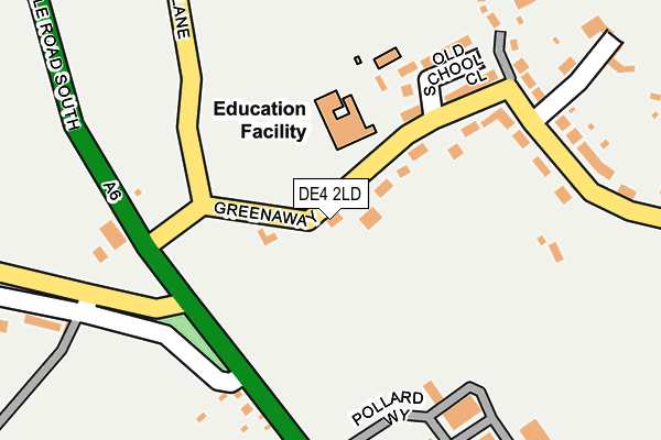 DE4 2LD map - OS OpenMap – Local (Ordnance Survey)