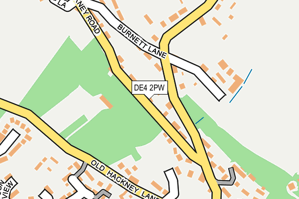 DE4 2PW map - OS OpenMap – Local (Ordnance Survey)