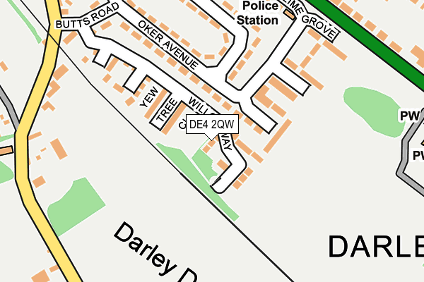 DE4 2QW map - OS OpenMap – Local (Ordnance Survey)