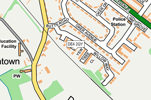 DE4 2QY map - OS OpenMap – Local (Ordnance Survey)