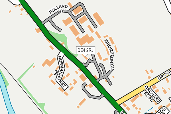 DE4 2RJ map - OS OpenMap – Local (Ordnance Survey)