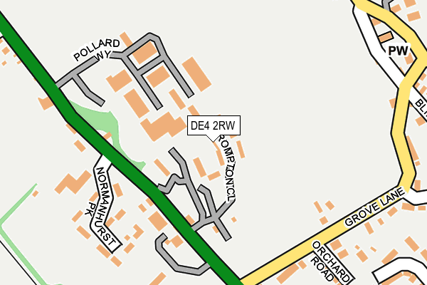 DE4 2RW map - OS OpenMap – Local (Ordnance Survey)