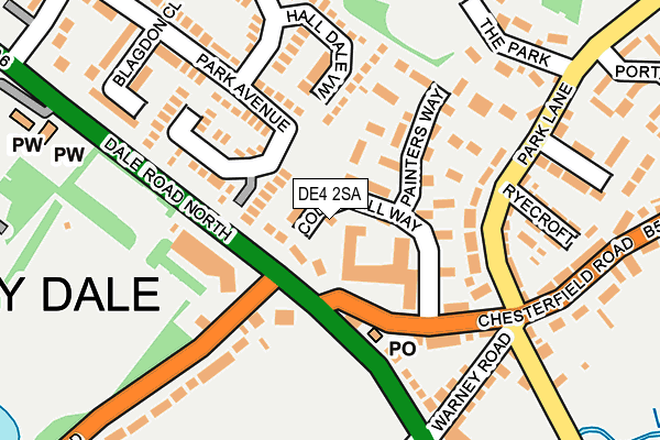 DE4 2SA map - OS OpenMap – Local (Ordnance Survey)