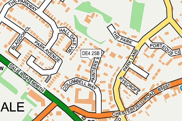 DE4 2SB map - OS OpenMap – Local (Ordnance Survey)